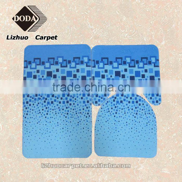 2016hot sales 3 pcs printing bath mat outdoor carpet livingroom rugs