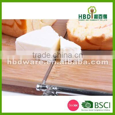 High quality cheese cutting board with stainless steel slicer