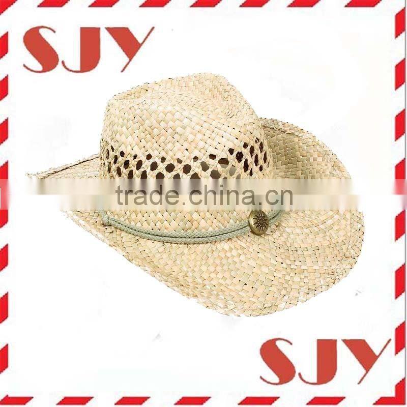 Wide brim mexican straw cowboy hats for ladies