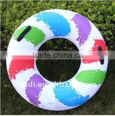 Colorful inflatable adult swim ring