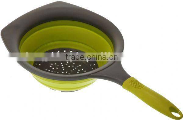 food grade FDA LFGB silicone kitchenware collapsible colander
