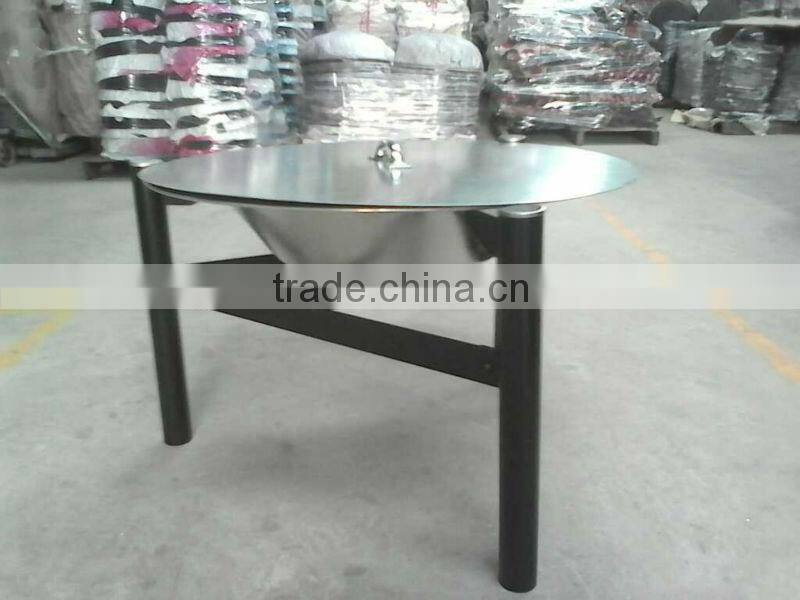 Outdoor living stainless steel round fire pit
