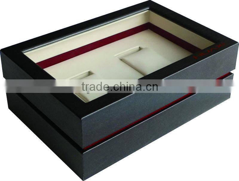 2015 Fashion China Clear Hard Leather Packaging Box ,Watch Box , Leather Watch Box