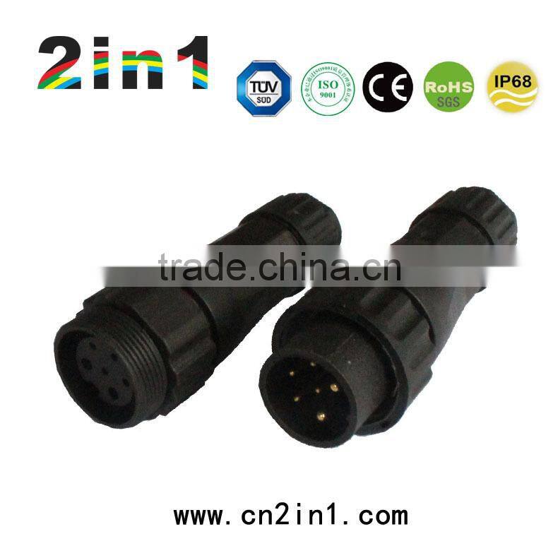 260B 2+4Pin IP68 Soldering Electric Cable Wire Waterproof Connector