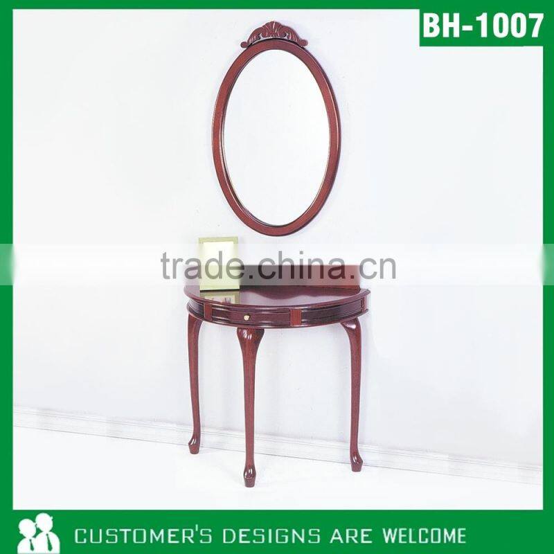 Hallway Console Table With Mirror, Classical Console Table With Mirror