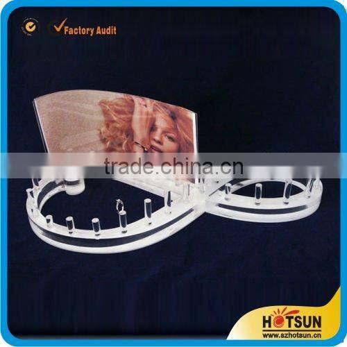 Specialized production elegant counter top acrylic jewelry display for retail