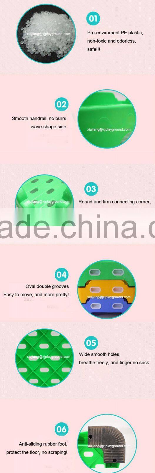 school furniture kids plastic cot bed supplier from Wenzhou