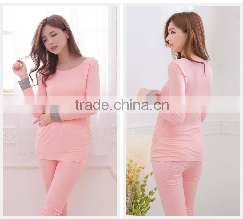 Long Sleeve Maternity Sleepwear for Pregnant Women Pajamas Sets