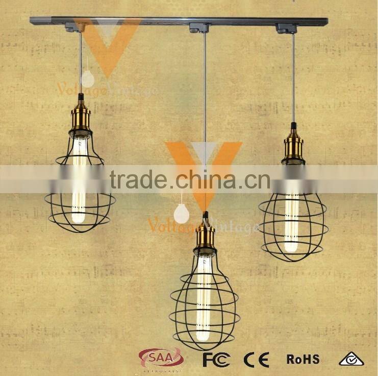 Manufacturer's Premium New Design Pendant Lamp Wire Iron Cage Track Light Pendant