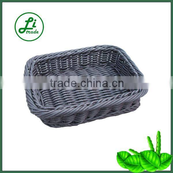 Brown oval bread basket