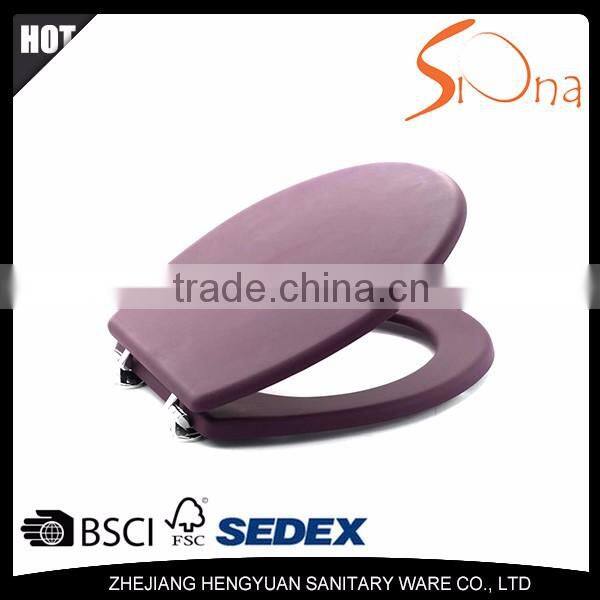 HY-D25 normal hinge color molded wood toilet seat