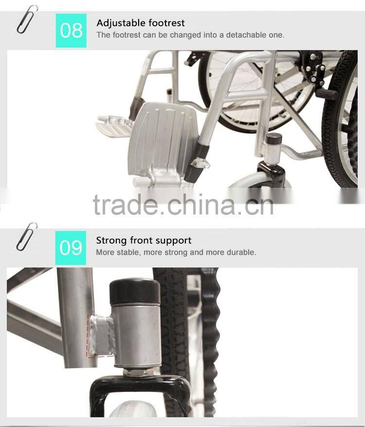TOPMEDI cheap price basic economical manual standard steel wheelchair