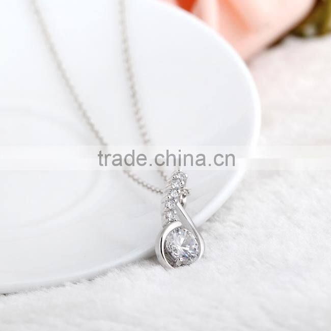fashion 18k white gold pendant necklace 2014 (AM-D0385)