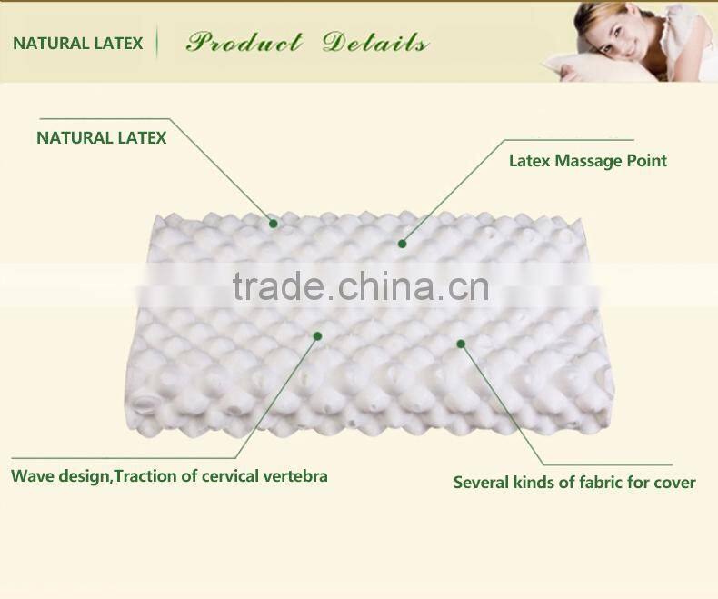 Unique Design Repair Pillow Natural Latex Man Pillow with Big Massage Point