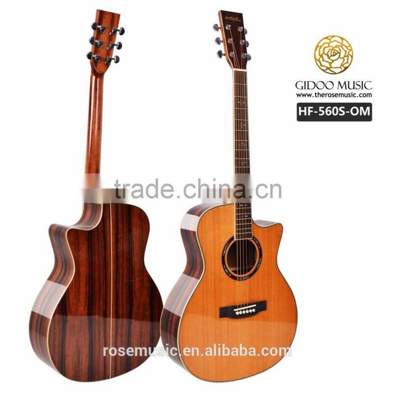 OEM 41 inch high-grade Solid acoustic guitar Hawthorn Fruit