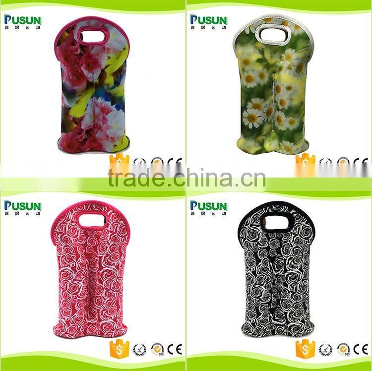 Wholesale Neoprene Two Bottle Wine Cooler Bag