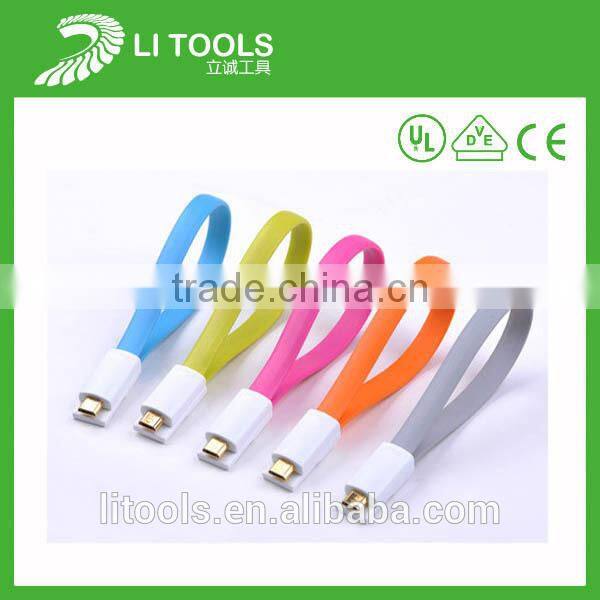 Wholesale PVC flat usb cable/new white micro usb/Colorful Micro USB cable for SAMSUNG HTC Andriod phones