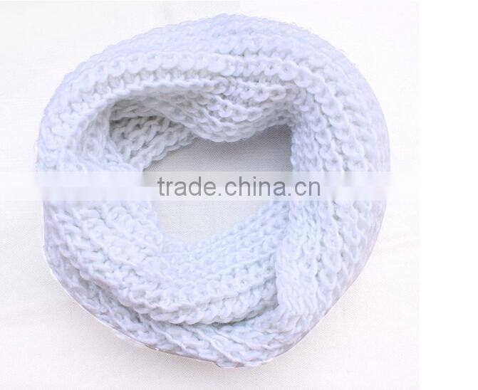 New Fashion Korean Style Autumn Winter Cheap Infinity Scarf Women Warm Knit Neck Circle Wool Blend Cowl Snood Ring Scarves Long