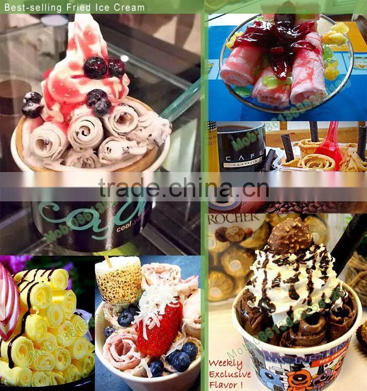 Cold Stone Marble Slab Top Fry Ice Cream Machine / Fried Ice Cream