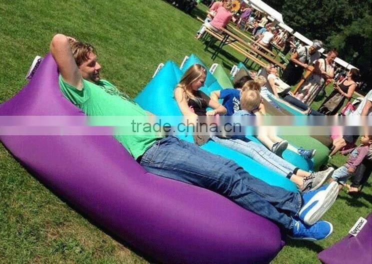 Outdoor Inflatable Sunbath Nylon Fabric Beach Lounger Convenient Compression layba