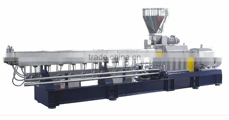 Plastic filler polymer compounding calcium carbonate masterbatch granules twin screw extruder