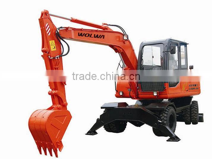 dls890-9a 8 ton 0.4cbm new wheel excavator china mini wheel excavator