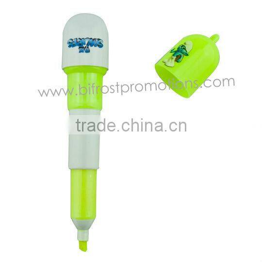 Pill Shape Retractable Highlighter Pen
