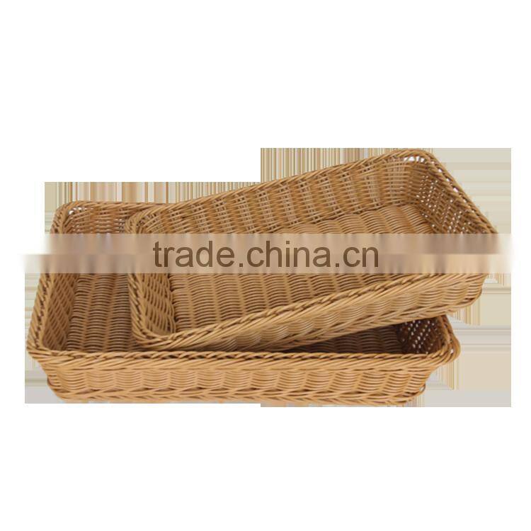 Vegetable Fruit display basket rattan handmade supermarket equipment
