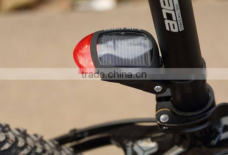 solar energy led bicycle light front tail light bicycle light led rear light warning bicycle light