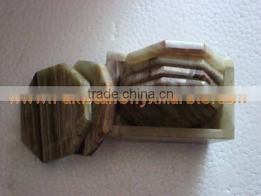 Factory Price wholesale ONYX COASTER SETS