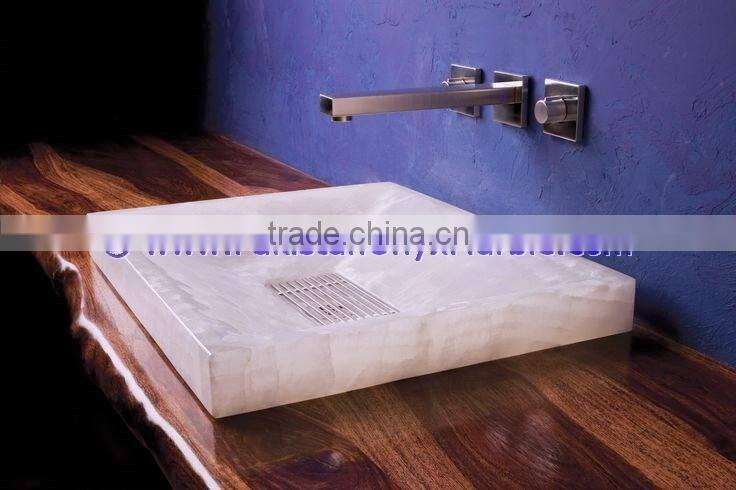 Buy cheap PURE WHITE ONYX SQUARE SINKS AND BASINS