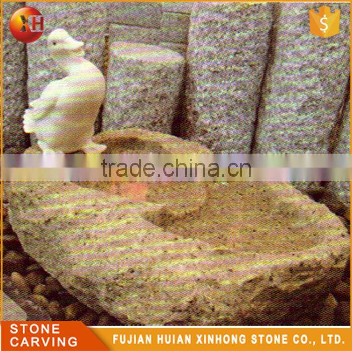 Stone Decorative Hand Carve Bird Carving Water Bowl
