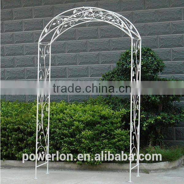 Elegant metal wedding arch romantic style antirust powder coating surface outdoor use