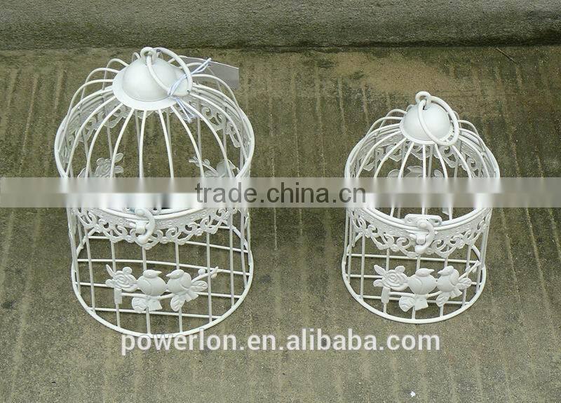 Round Birdcage Creamy White Wedding Honeymoon Post Box Card Holder