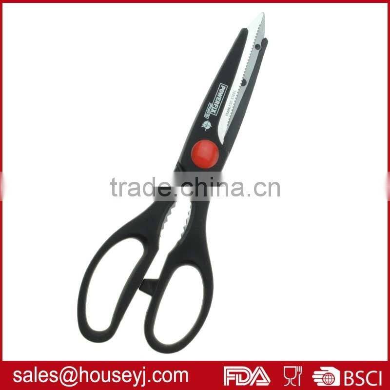 utility stainless steel kitchen scissors with pp plastic handle 9110