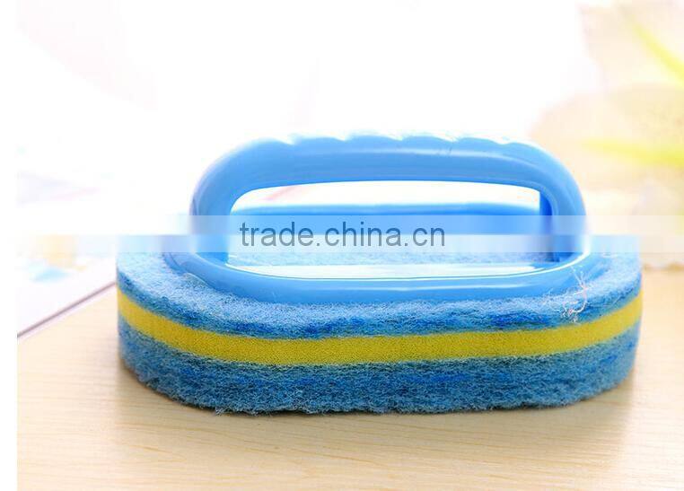 Q049 Plastic handle kitchen cleaning sponge bath brush