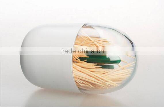 Creative modeling plastic cotton swabs holder toothpick organizer box