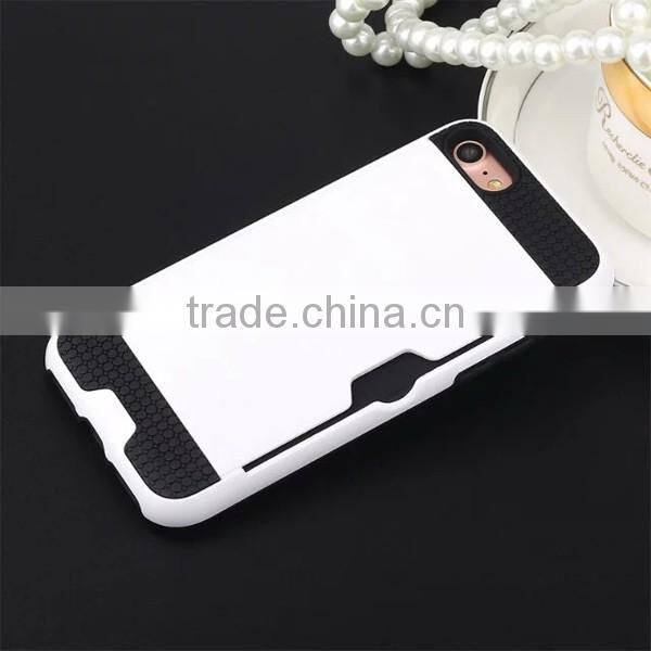 Drawbench phone shell card slot back cover TPU + PC phone case for iPhone 7