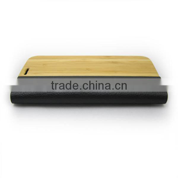 OEM wood leather cell phone case for Samsung S7