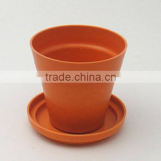 Plain environmental-friendly biodegradable bamboo plant pots