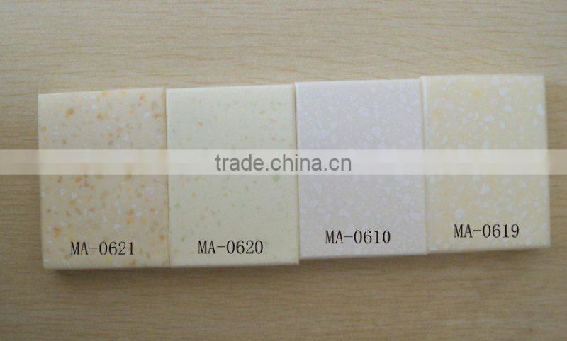 countertop solid surface material with designed edge