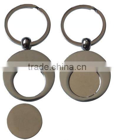 Good quality zinc alloy oval shape custom logo key holder