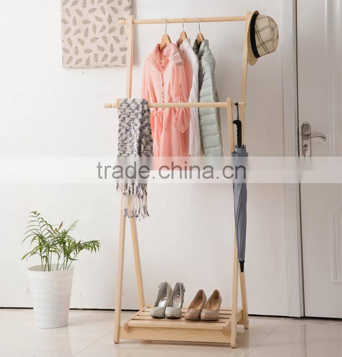 wooden coat hanger for living room wooden clothes rack