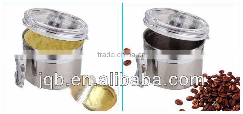 High quality 4pcs different size stainless steel seal pot with visible lid