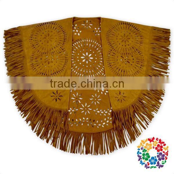 Fashionable Design Fuax Fur Shawl Baby Girl Shawl Suede Leather Shawl