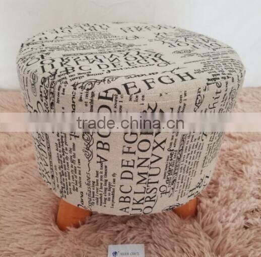 Factory Price H28cm Fabric Covered Ottomans,Footrests