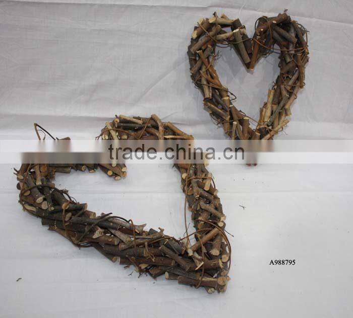 wood twig heart for hanging decoration