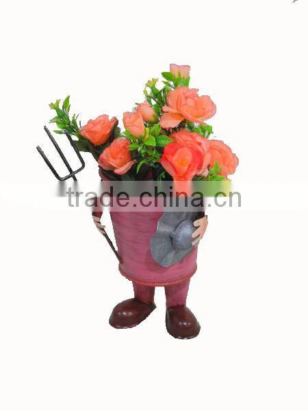 YS11956RV 9 inch high wrought iron flower vases made in Fujian with top quality
