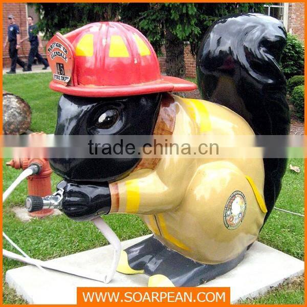 Wholesale Fake Fiberglass Painting Squirrel Statue