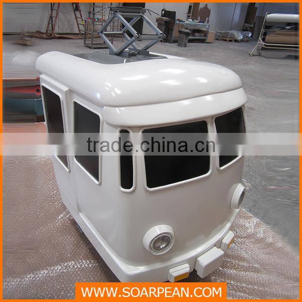 artificial fiberglass cartoon train statue